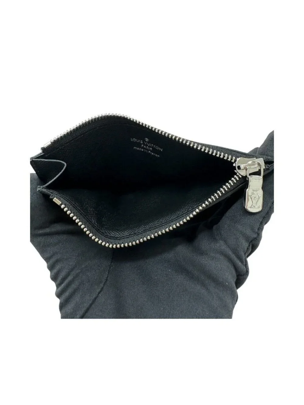 Louis Vuitton Monogram Eclipse Black Silver Coin Case